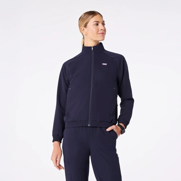 Figs Sydney Scrub Jacket in Navy, Size Medium - Picture 1 of 13